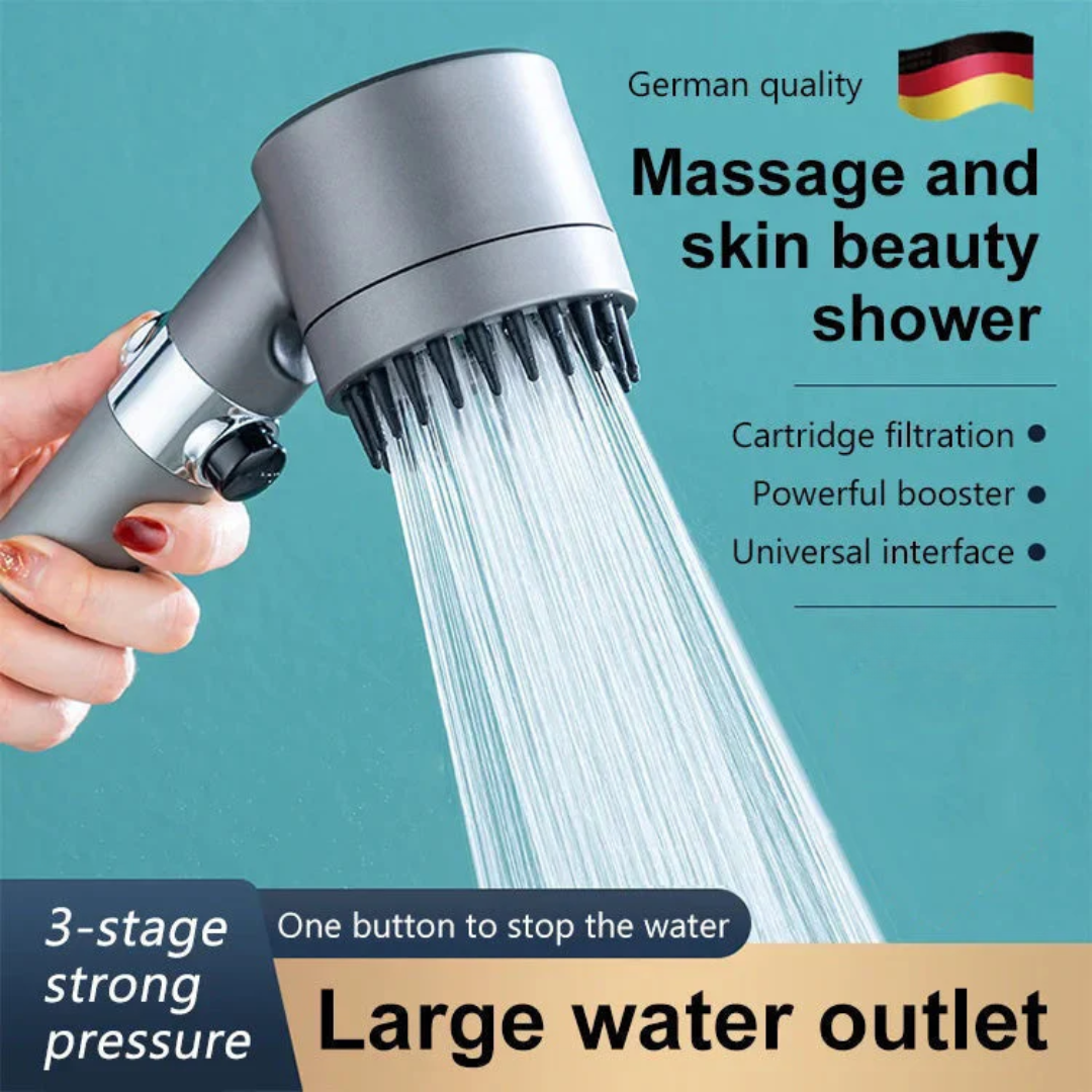 Borhe® Douche – Pommeau de douche multifonction 4-en-1 massage et soin de la peau